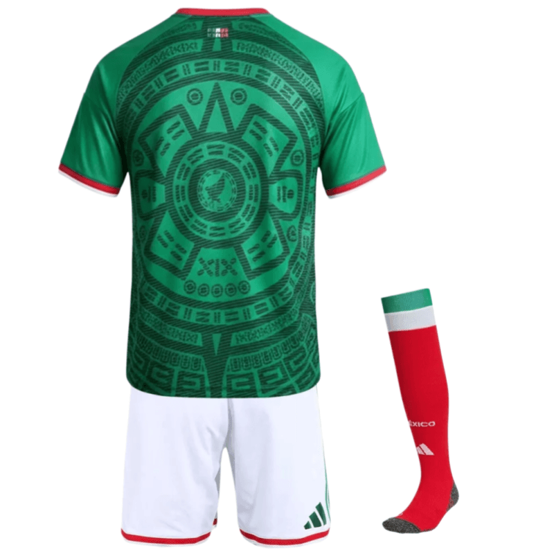 2026 World Cup Mexico Home Kids Full Kit Football jersey Fan edition thumbnail 2