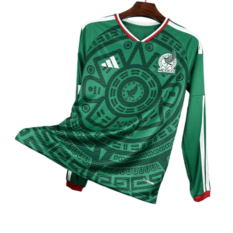 2026 Mexico World Cup Long Sleeve Home football jersey Fan Version thumbnail 1