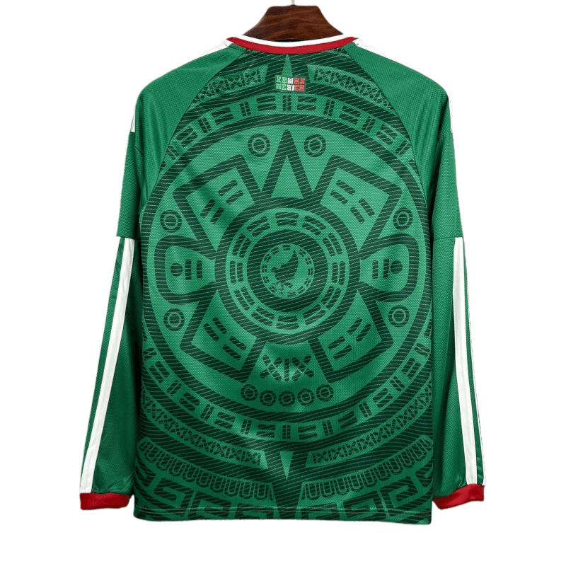 2026 Mexico World Cup Long Sleeve Home football jersey Fan Version thumbnail 2