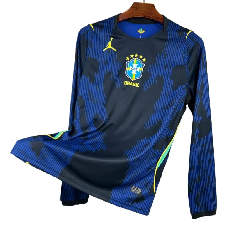 Brazil 2026 World Cup Away Long Sleeve Kit & Jersey Fan Version thumbnail 8