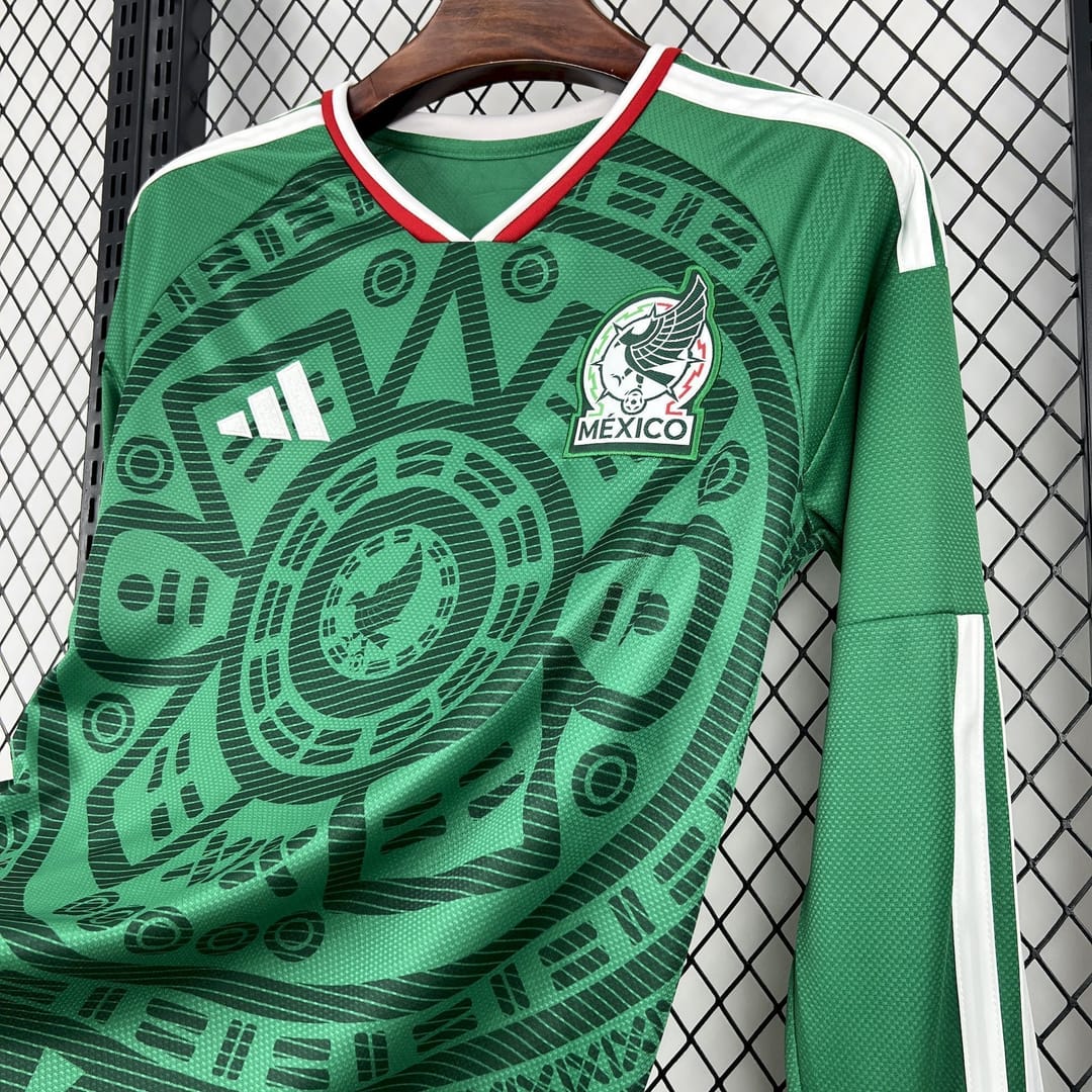 2026 Mexico World Cup Long Sleeve Home football jersey Fan Version thumbnail 6