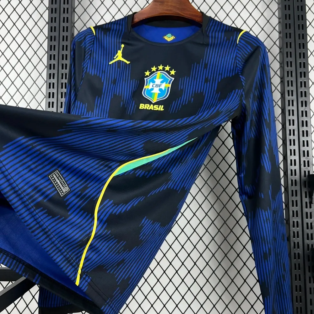 Brazil 2026 World Cup Away Long Sleeve Kit & Jersey Fan Version thumbnail 3