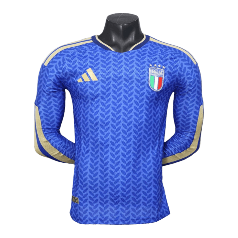 2026 ltaly World Cup Home Long Sleeve Football jersey Player version thumbnail 1