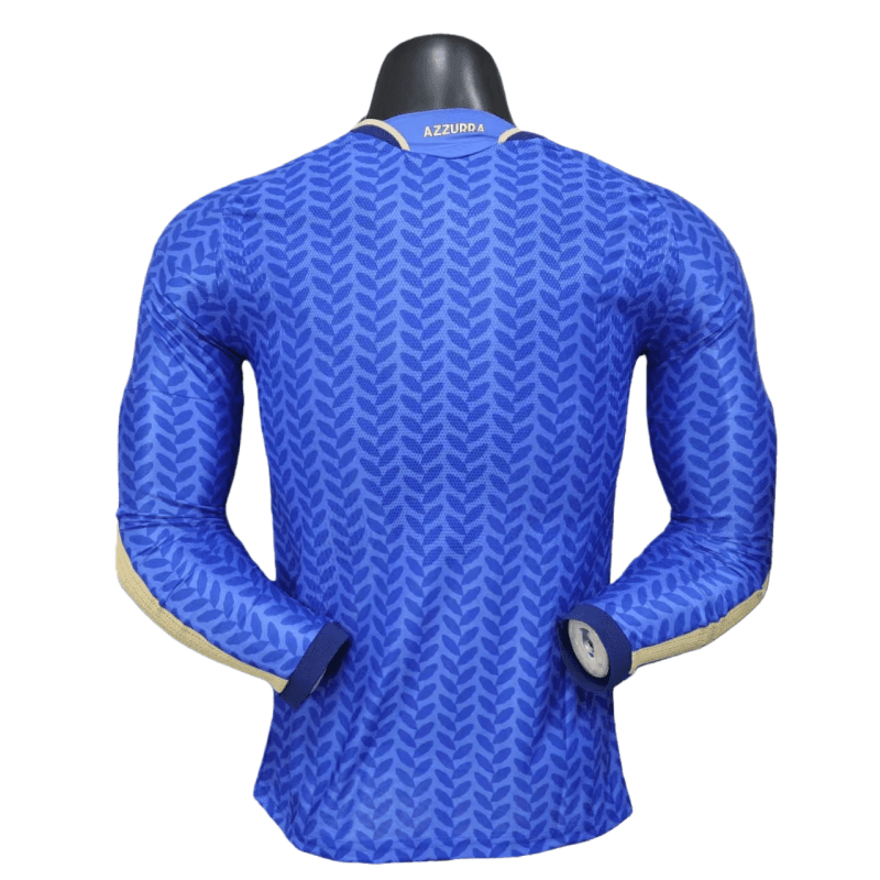 2026 ltaly World Cup Home Long Sleeve Football jersey Player version thumbnail 2