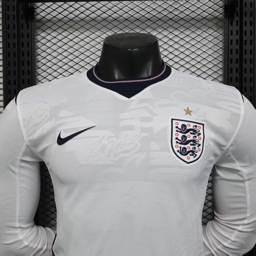 2026 England World Cup Home Long Sleeve Soccer jersey Player version thumbnail 1