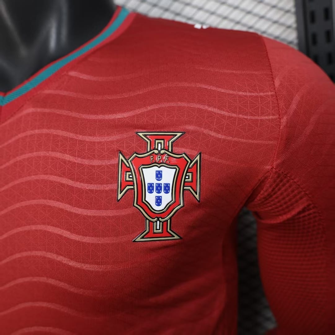 2026 Portugal World Cup Home Long Sleeve Football jersey Player version thumbnail 5