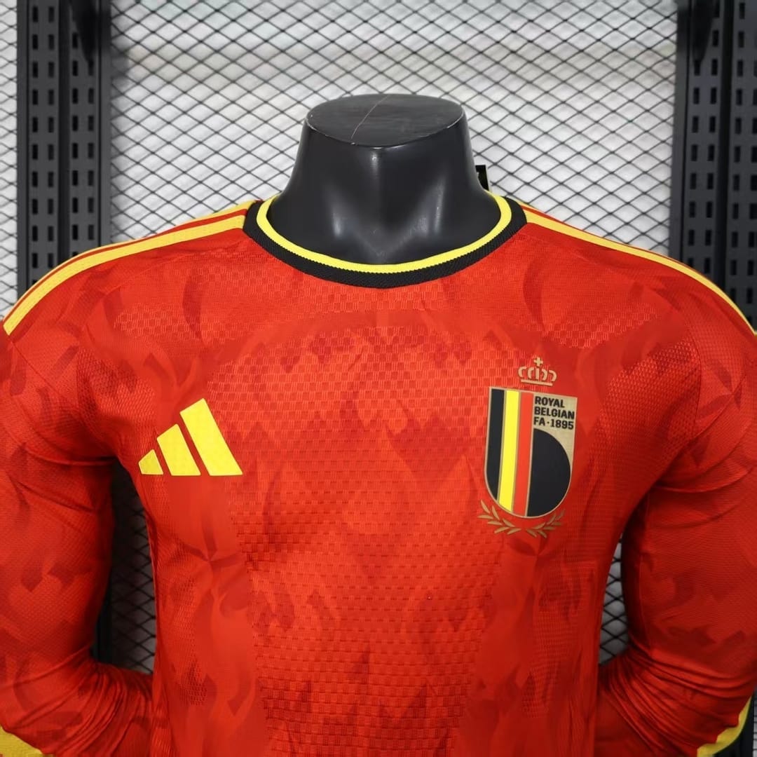 2026 Belgium World Cup Home Long Sleeve Football jersey Player version