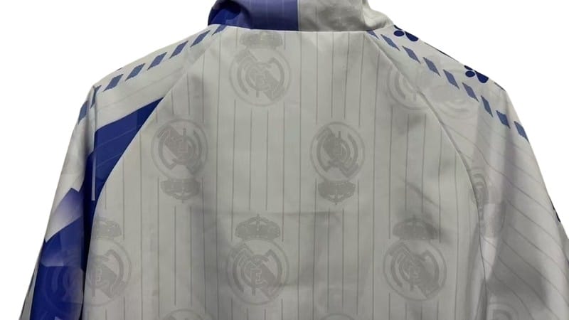 96-97 Real Madrid Retro Trench Coat Reversible Windbreaker Double-Sides Jacket thumbnail 6