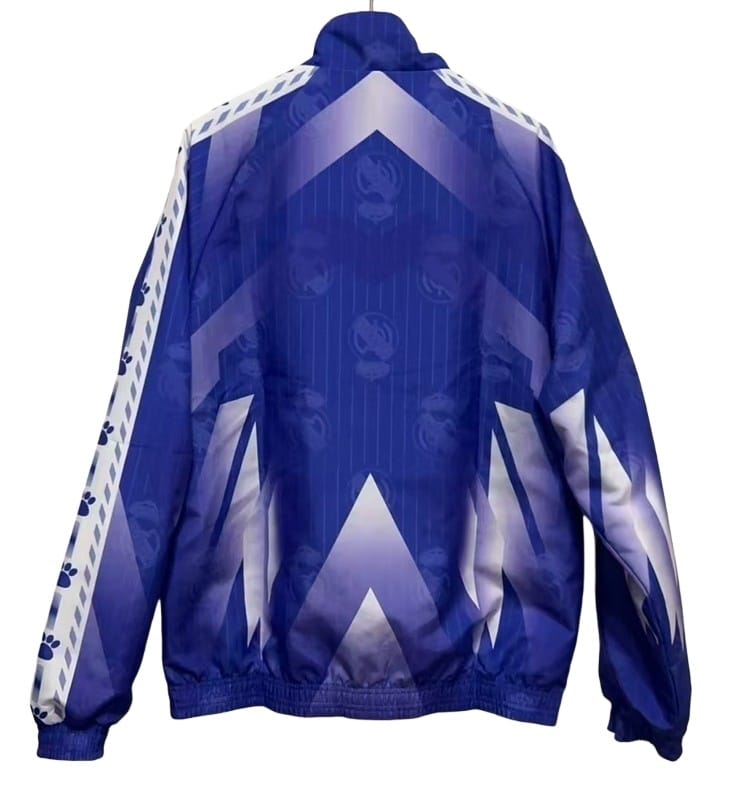 96-97 Real Madrid Retro Trench Coat Reversible Windbreaker Double-Sides Jacket thumbnail 2