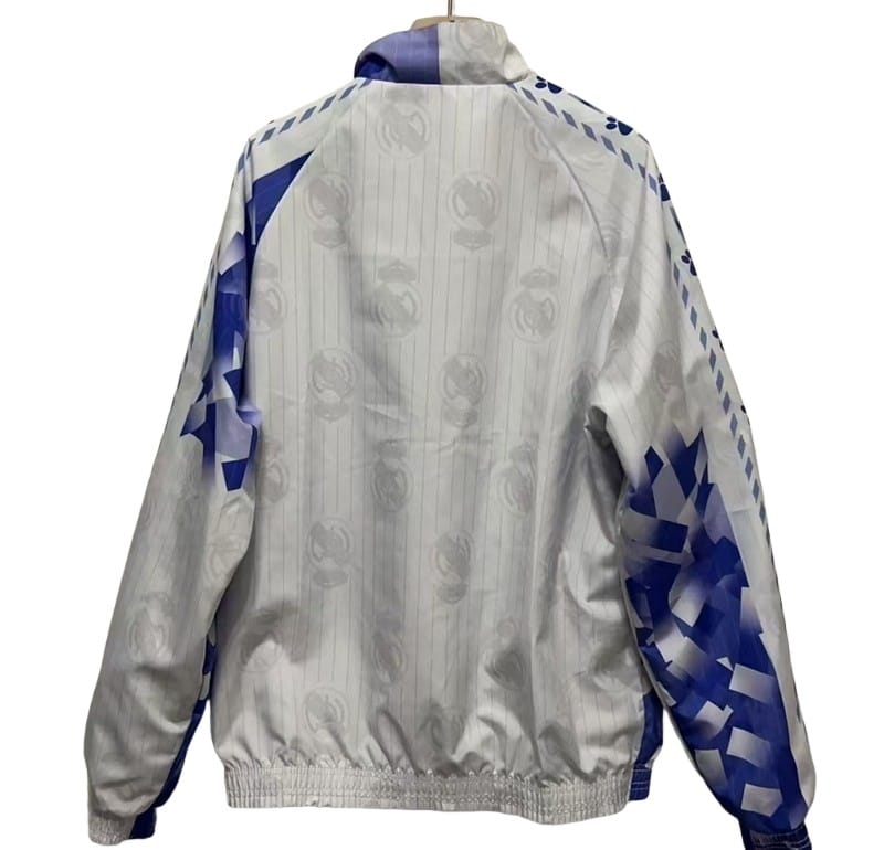 96-97 Real Madrid Retro Trench Coat Reversible Windbreaker Double-Sides Jacket thumbnail 4