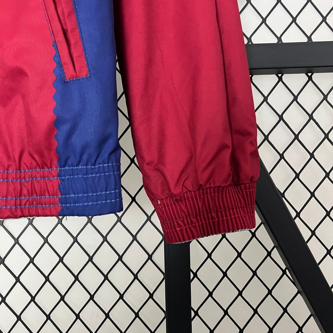 23-24 Barcelona Reversible Windbreaker Red&White Double-Sides Jacket Best Jerseys thumbnail 3
