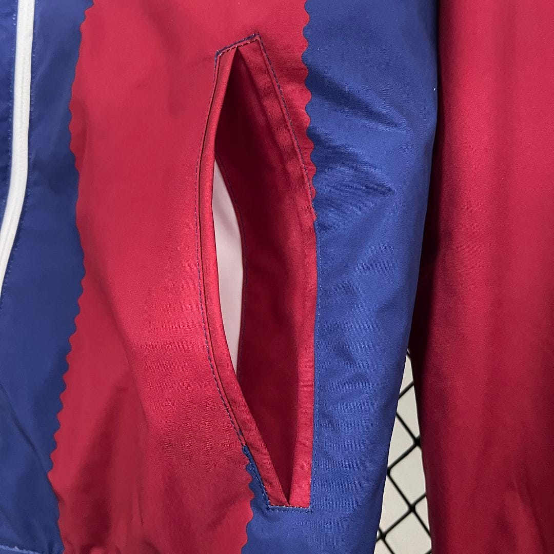 23-24 Barcelona Reversible Windbreaker Red&White Double-Sides Jacket Best Jerseys thumbnail 4