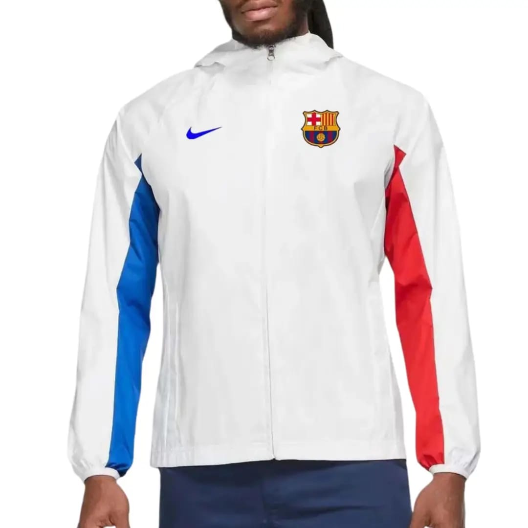2023-2024 Barcelona Jersey Windbreaker White thumbnail 1