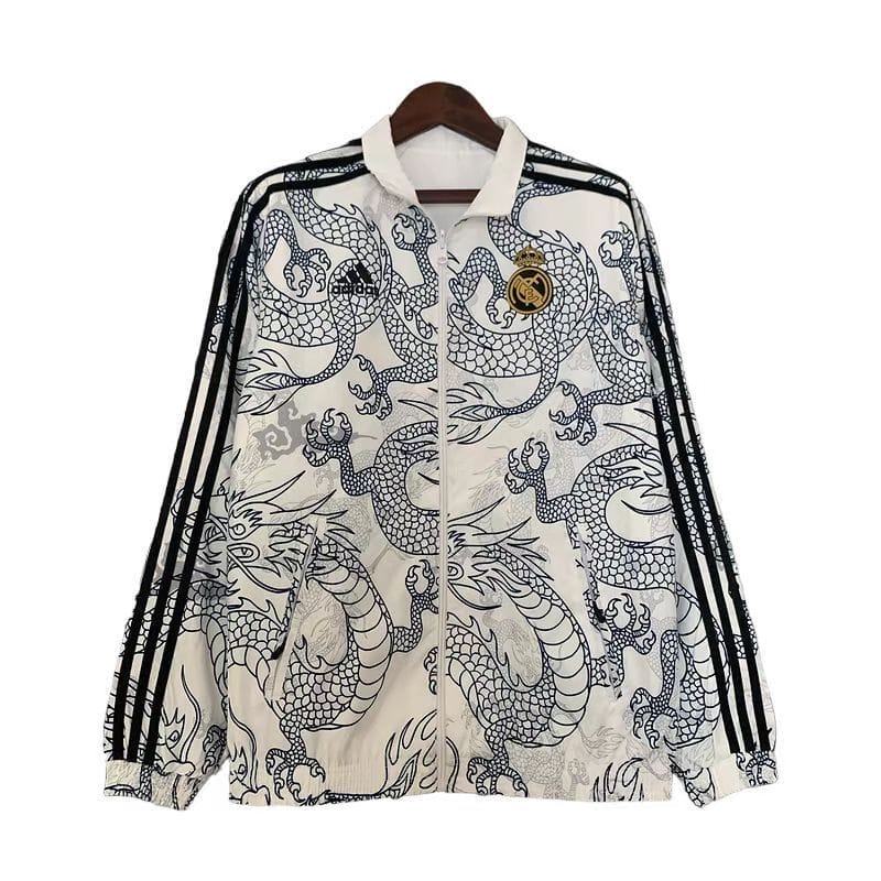 Real Madrid Double Sided Windbreaker White Jacket 2024 thumbnail 4