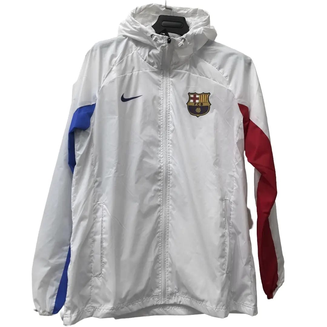2023-2024 Barcelona Jersey Windbreaker White thumbnail 3