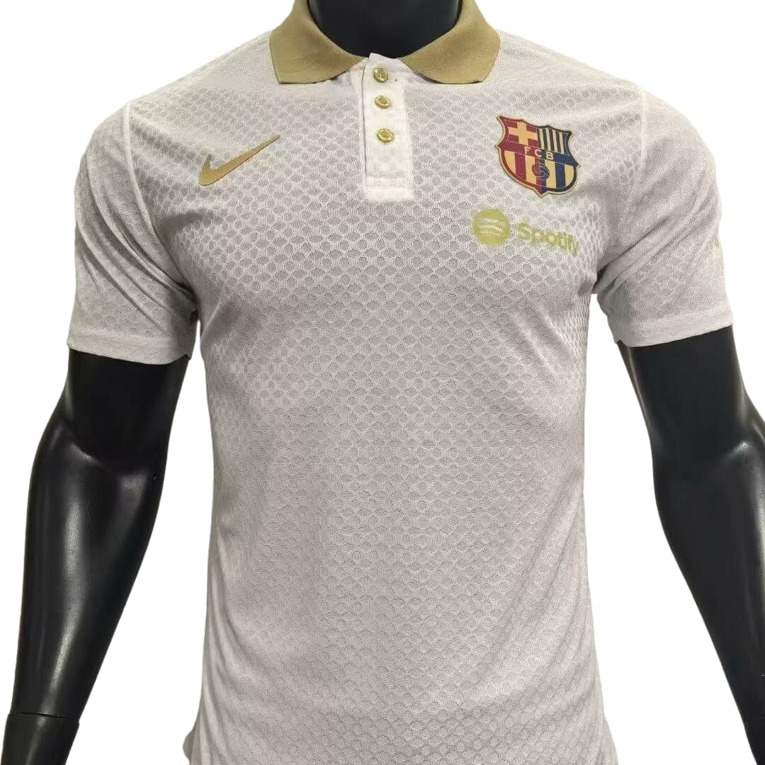 25-26 season Barcelona team white special edition polo shirt thumbnail 3
