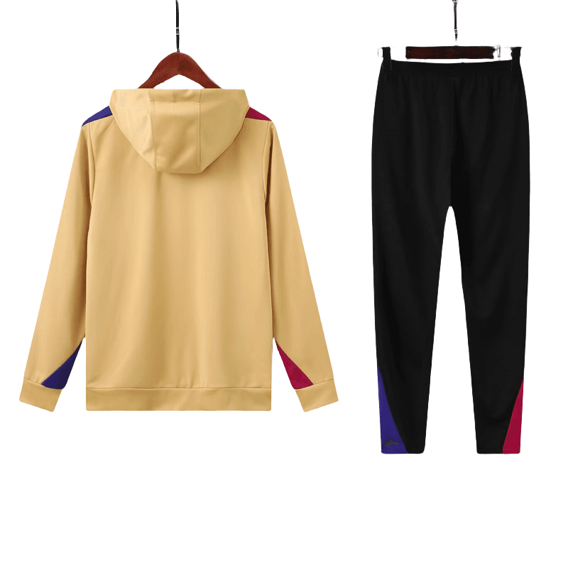 Nike Barcelona 2024-25 Hooded Yellow Training Tracksuit Kits thumbnail 2