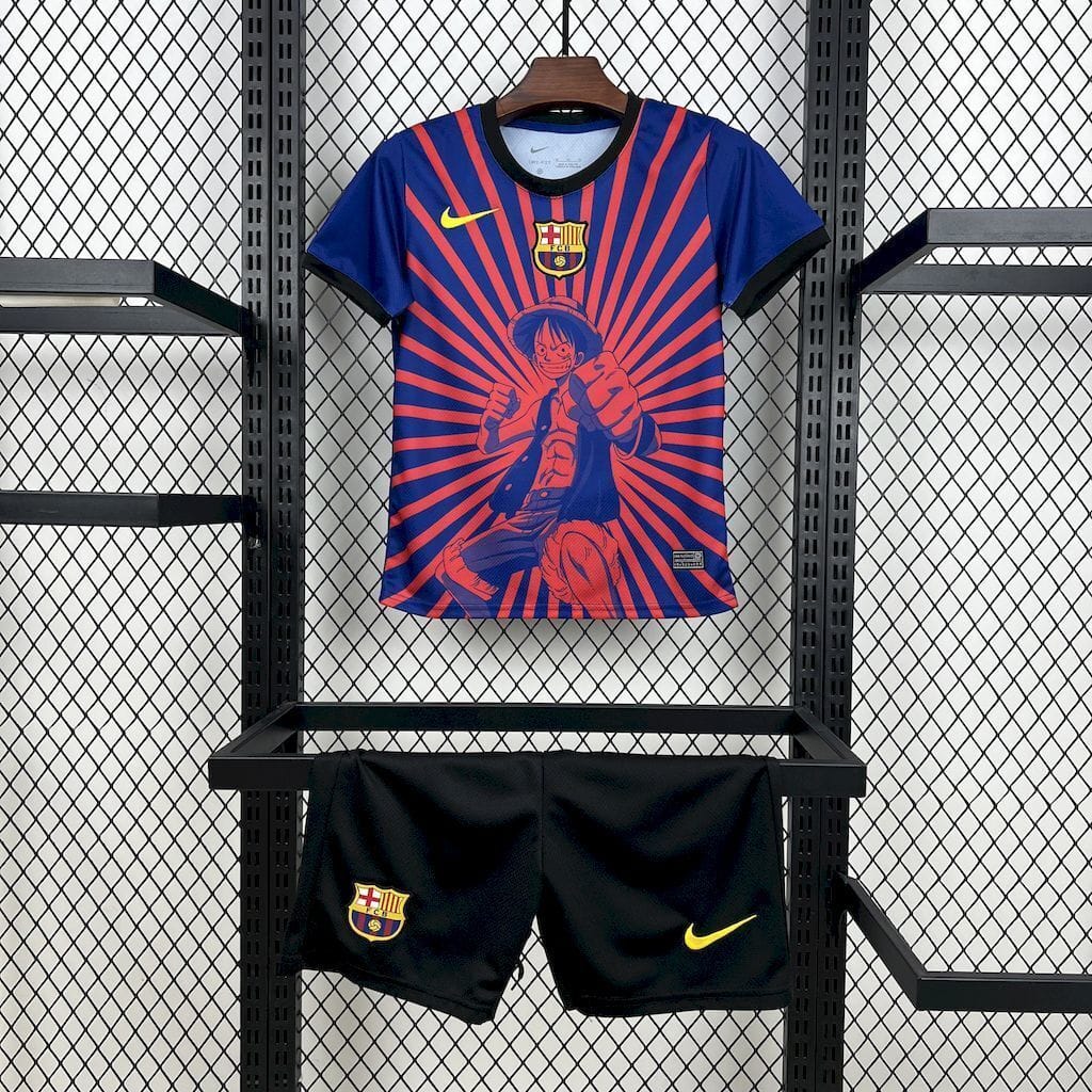 25-26 Barcelona x One Piece Luffy Special Edition Kid Kits thumbnail 1