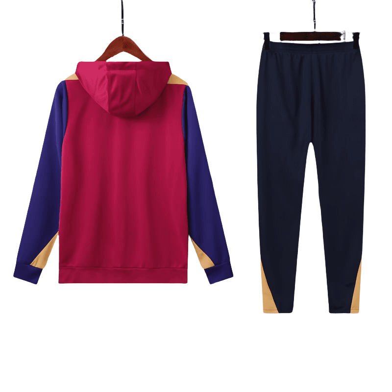 Nike Barcelona 2024-25 Hooded Red Training Tracksuit Kits thumbnail 2