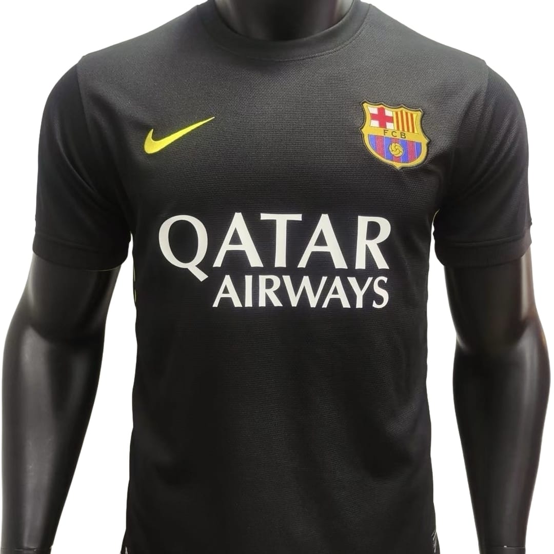 13-14 Barcelona second away black football jersey thumbnail 1