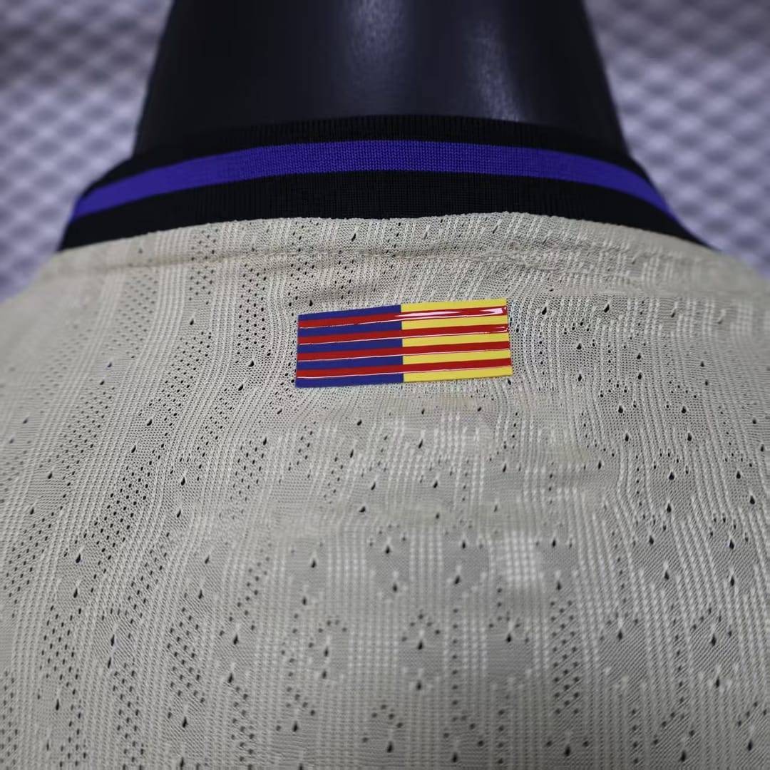Barcelona Away Long sleeves football Jersey player version 2025-26 thumbnail 7