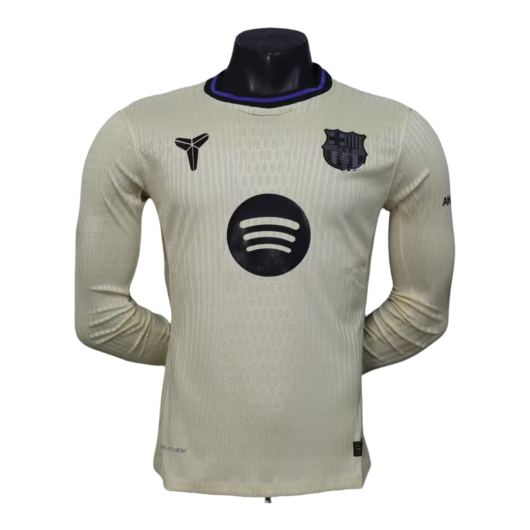 Barcelona Away Long sleeves football Jersey player version 2025-26 thumbnail 8
