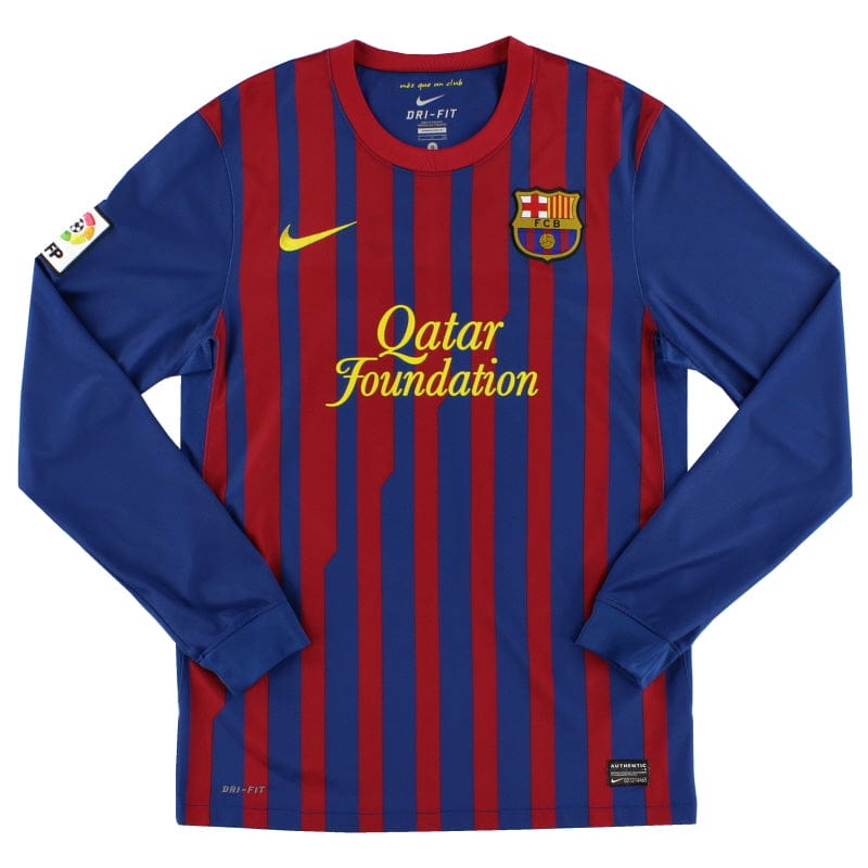 Barcelona Home Retro Jersey Long Sleeve Shirt 11-12 thumbnail 5