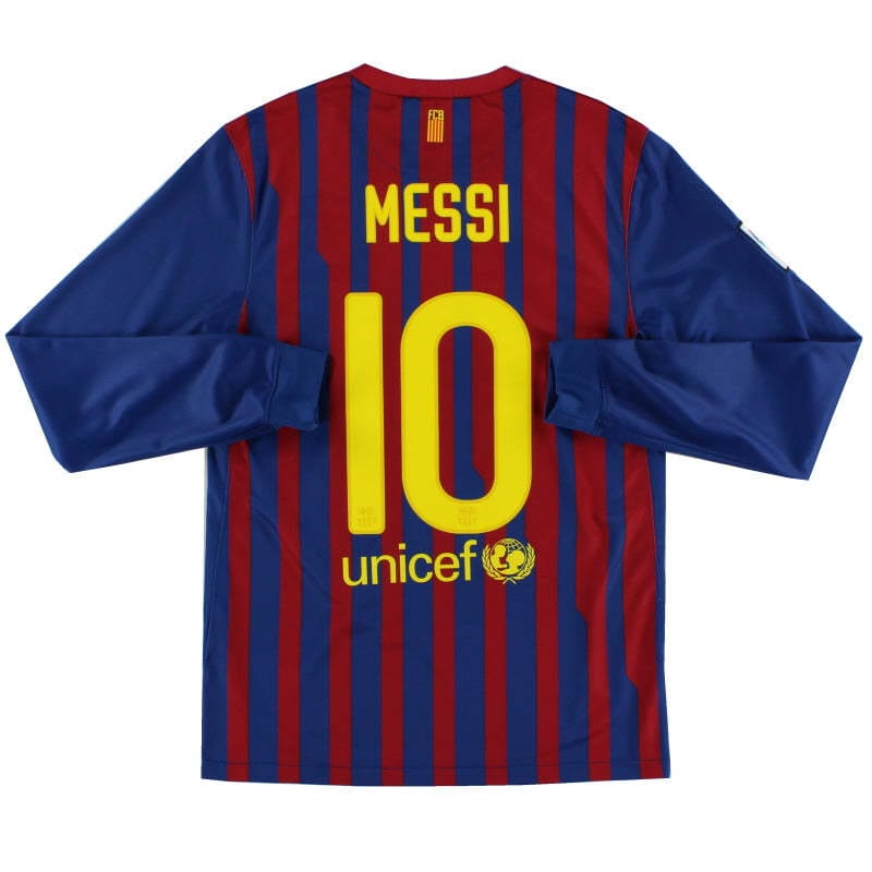 Barcelona Home Retro Jersey Long Sleeve Shirt 11-12 thumbnail 2