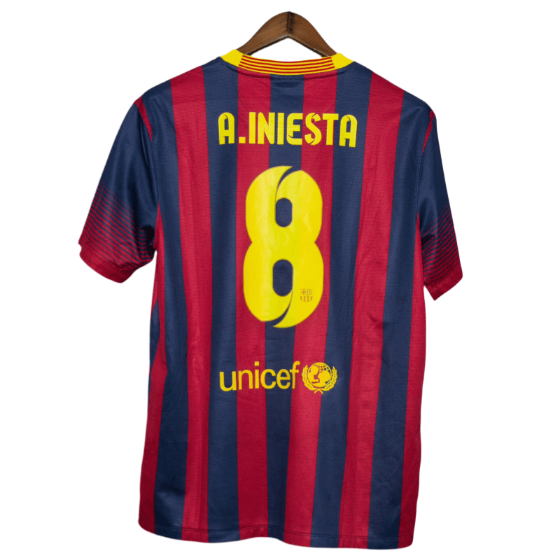 A.INIESTA #8 Barcelona Home Shirt Retro Jersey 13-14 thumbnail 2