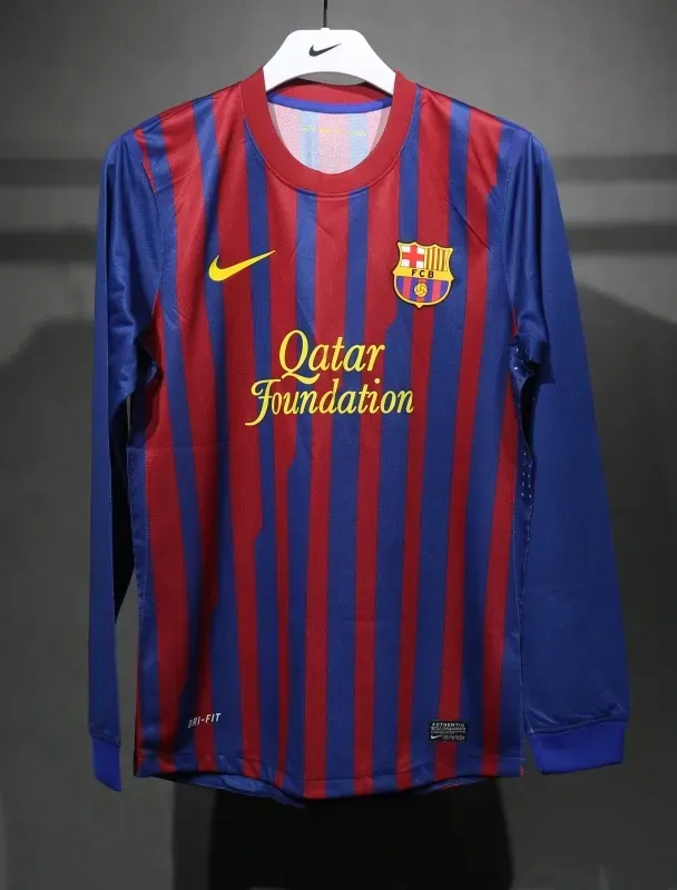 Barcelona Home Retro Jersey Long Sleeve Shirt 11-12 thumbnail 4