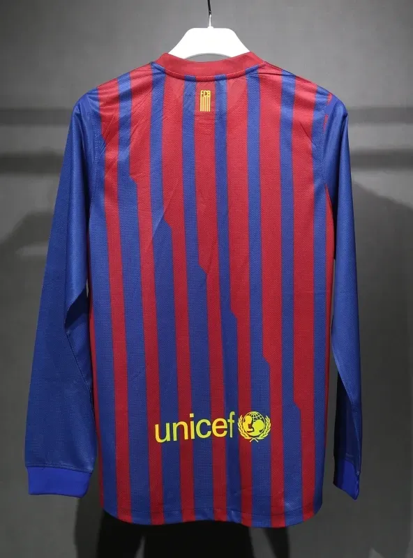 Barcelona Home Retro Jersey Long Sleeve Shirt 11-12 thumbnail 3
