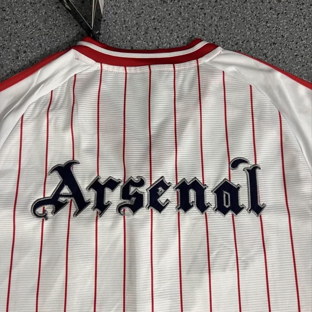 Arsenal Baseball style Pre Match Casual Training Soccer shirt 25-26 thumbnail 5