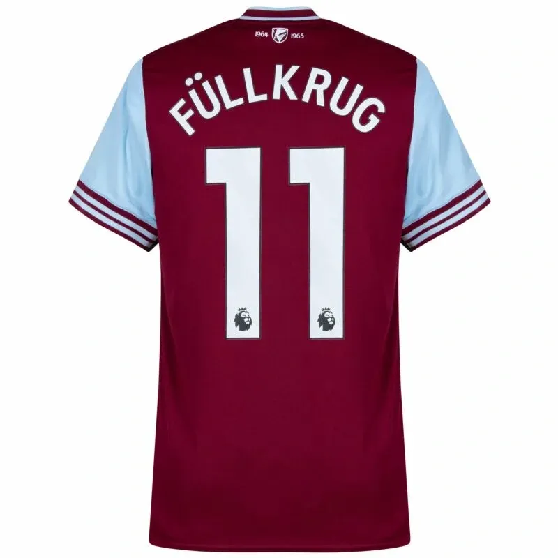 West Ham United Home Füllkrug 11 Shirt 2024-2025 Player version Size：S-2XL（Non-Customize）