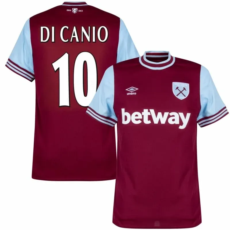 West Ham United Home Di Canio 10 Shirt 2024-2025 Player version Size：S-2XL（Non-Customize）